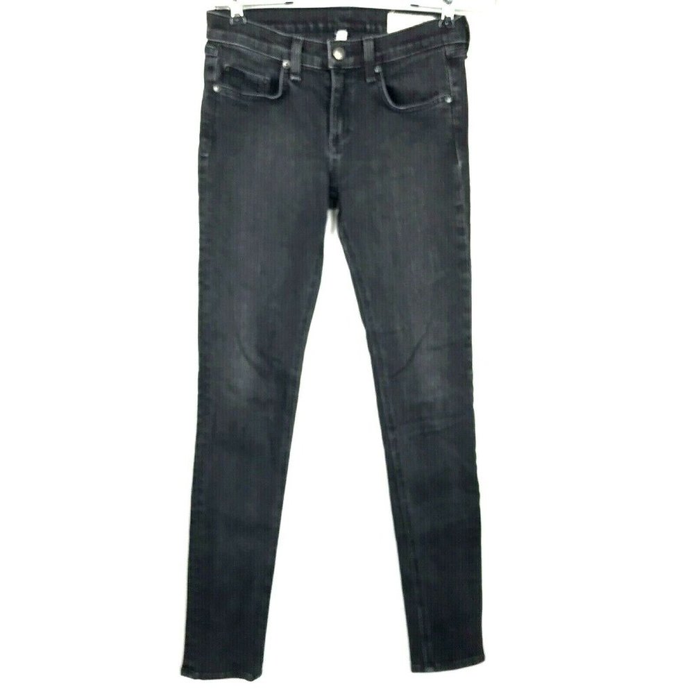 Rag & Bone Black Skinny Rock Jeans Mid Rise